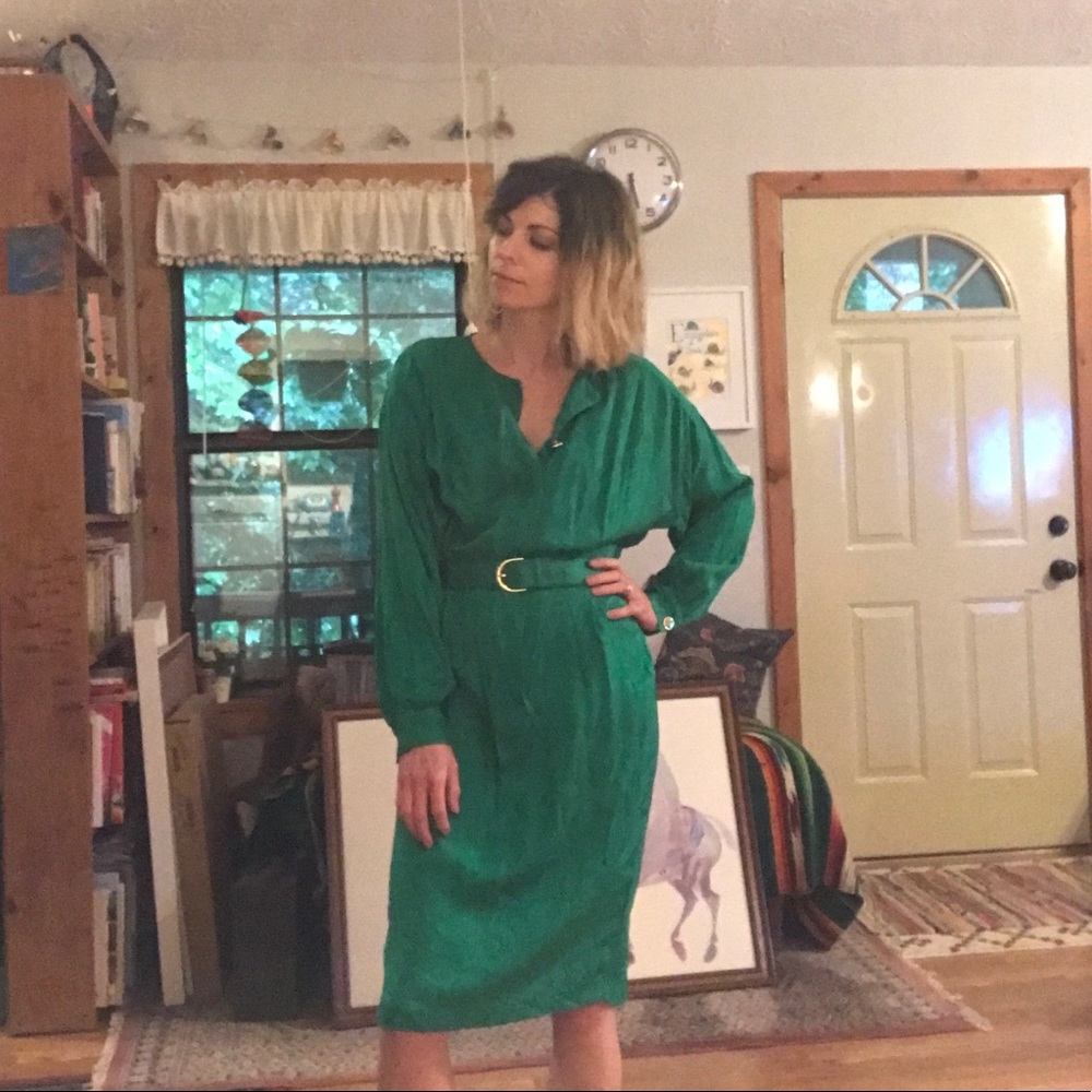 Vintage silk paisley dress